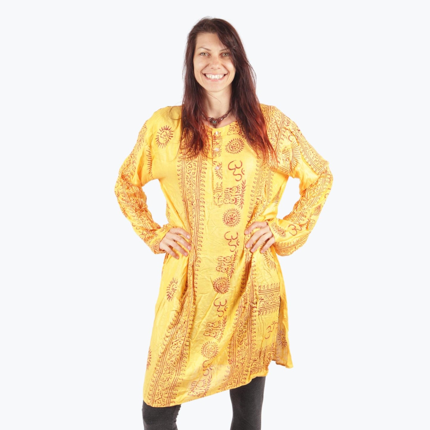 Košeľa dlhá Jaipur - Žltá