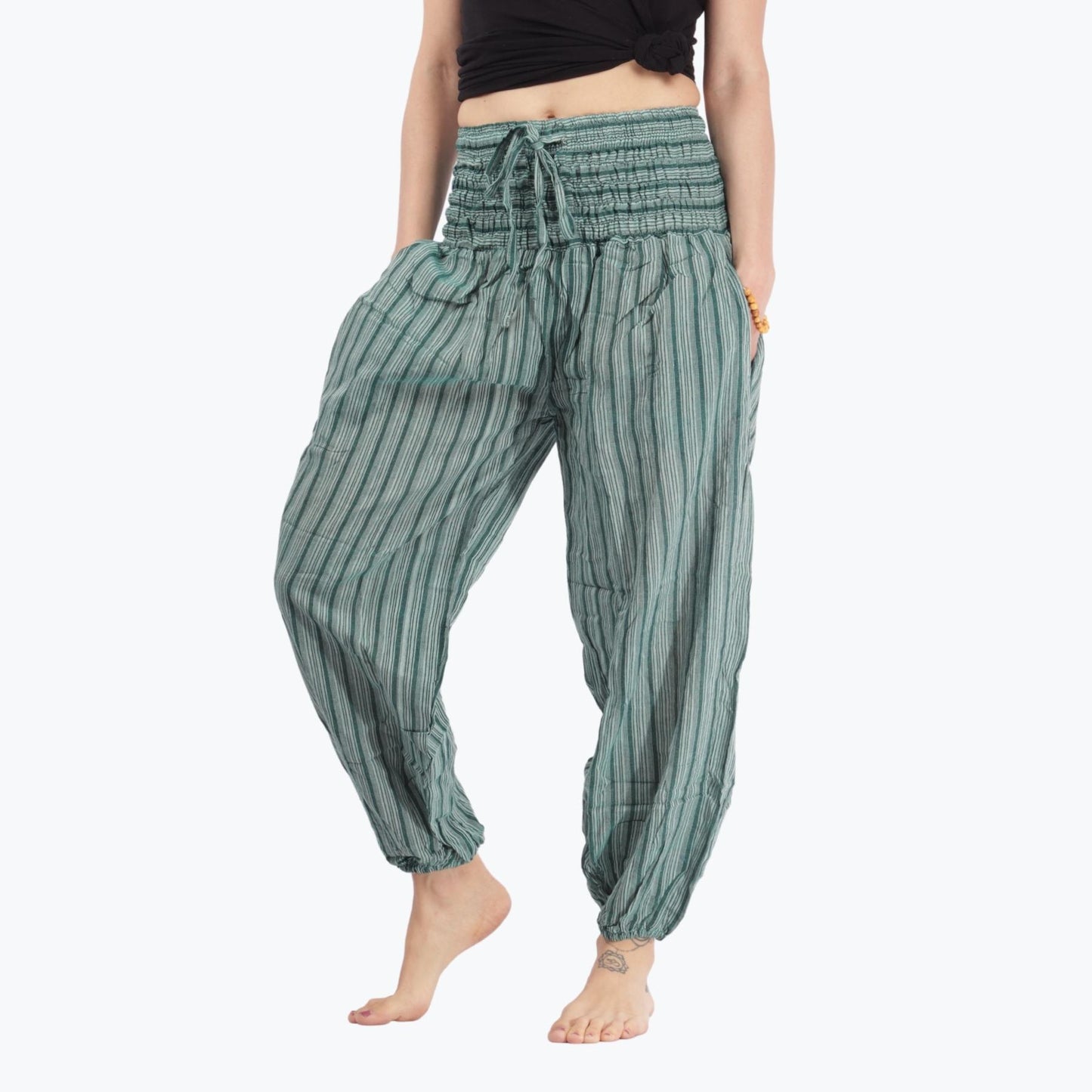 Striped pants - Green