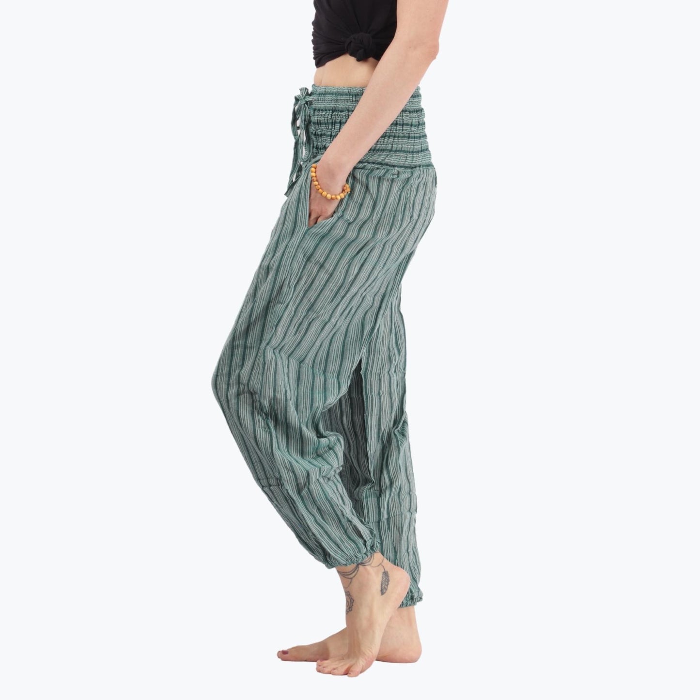 Striped pants - Green